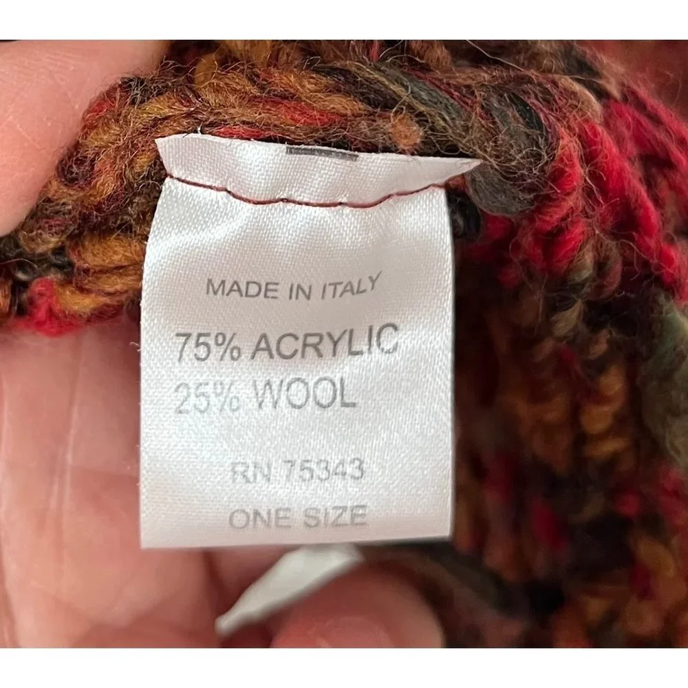 Anthropologie Elsamanda Wool blend chunky poncho sweater 90s fall‎ preppy sz OS - Picture 7 of 7